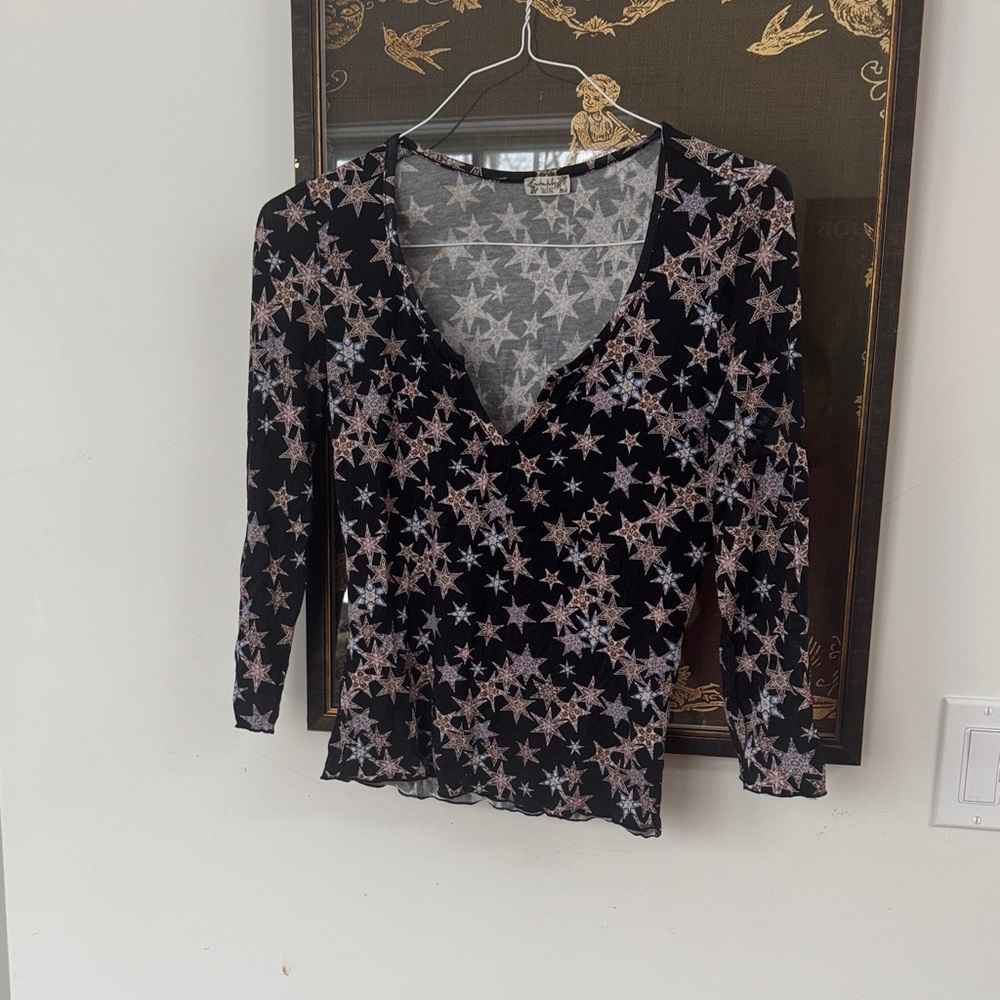 Elegant Starry Night Women's Pajama Top